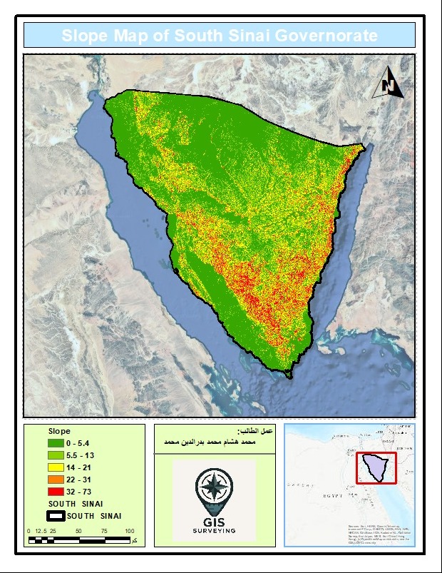 Gradient & Incline Mapping - South Sinai Slope Map
